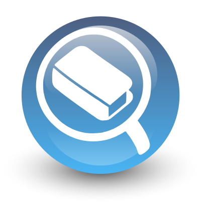Glossy Search Icon for OPAC clipart