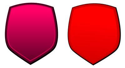 Glossy shields 10 clipart