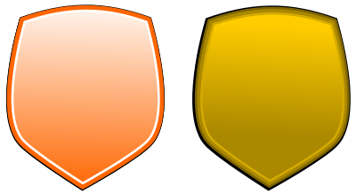 Glossy shields 2 clipart