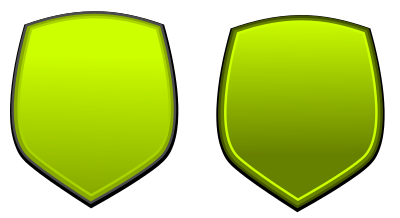 Glossy shields 4 clipart