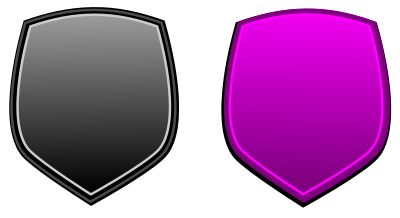 Glossy shields 6 clipart