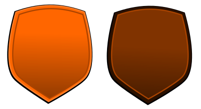 Glossy shields 7 clipart