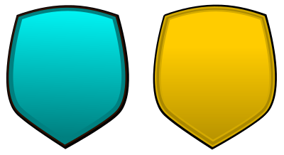 Glossy shields 8 clipart