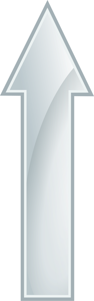 Glossy White Arrow clipart