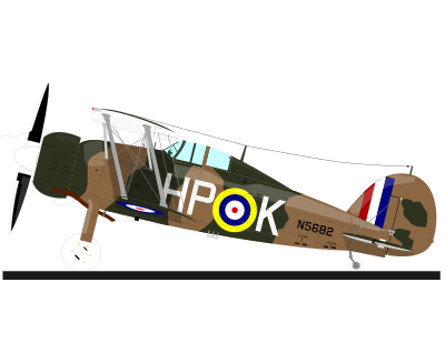 GLOSTER GLADIATOR clipart