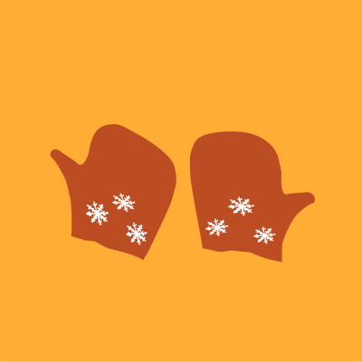 Gloves without string clipart
