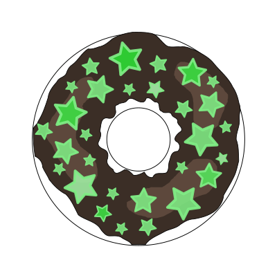 Glow in the Dark Donut clipart