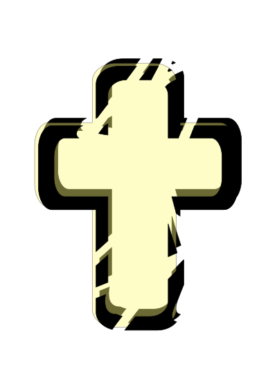 Glowing cross clipart