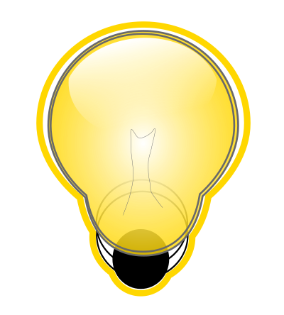 Glowing Light Bulb clipart