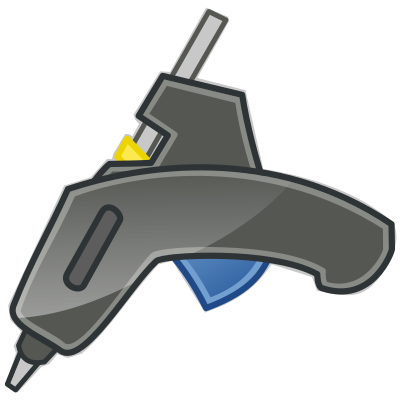 Glue Gun Tango Icon With Shadow clipart
