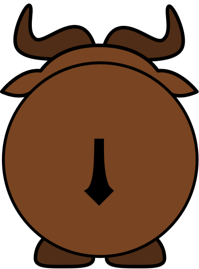 Gnu Back clipart