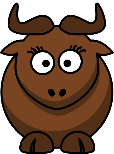 Gnu Female clipart