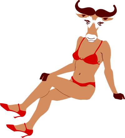 Gnu pin-up clipart