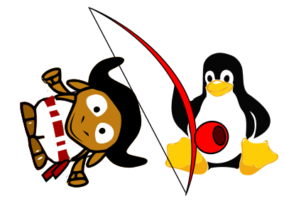 Gnu tux capoeira clipart