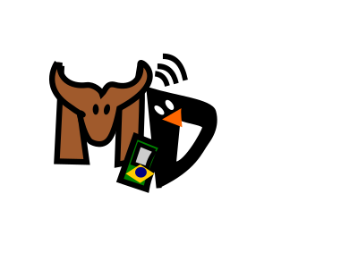 GNUeTux Amigos clipart
