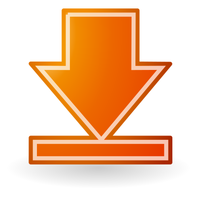 Go Bottom Orange Button Tango Style clipart