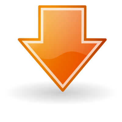 Go Down Orange Button Tango Style clipart
