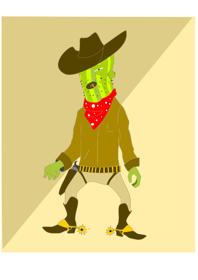 Go go Cactus man clipart