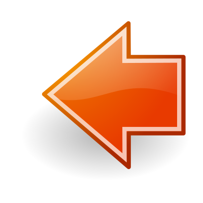 Go Previous Orange Button Tango Style clipart