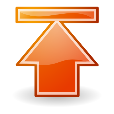 Go Top Orange Button Tango Style clipart