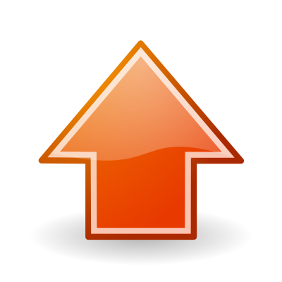 Go Up Orange Button Tango Style clipart