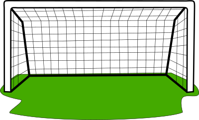 Goal with grass clipart