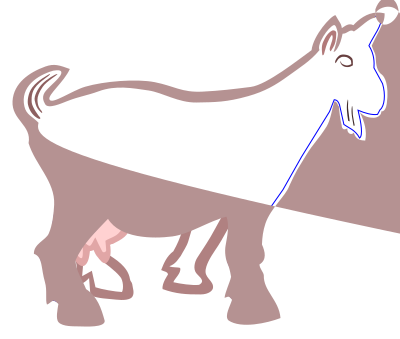 Goat - coloured clipart