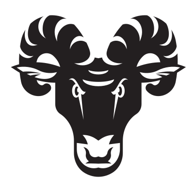 Goat head silhouette clipart