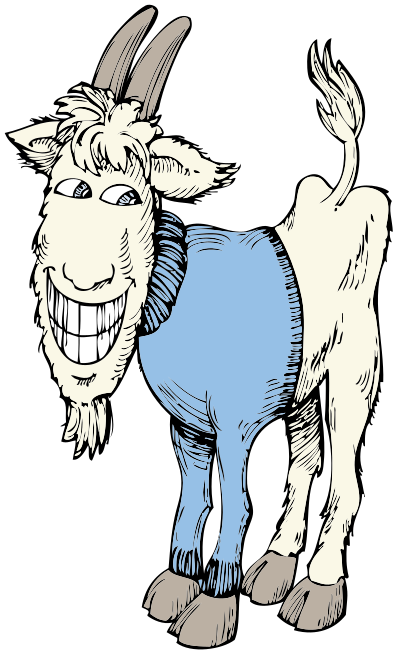 Goat in a sweater clipart