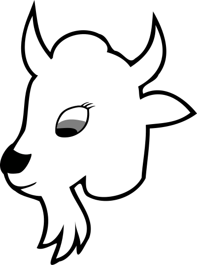 Goat Line Art clipart