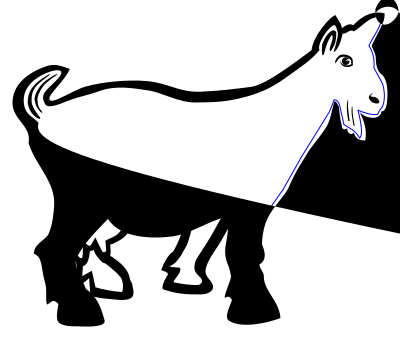 Goat - lineart clipart