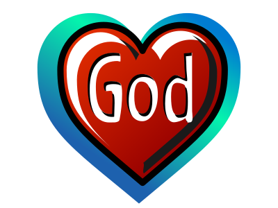 God Heart (Text converted to image|path) clipart