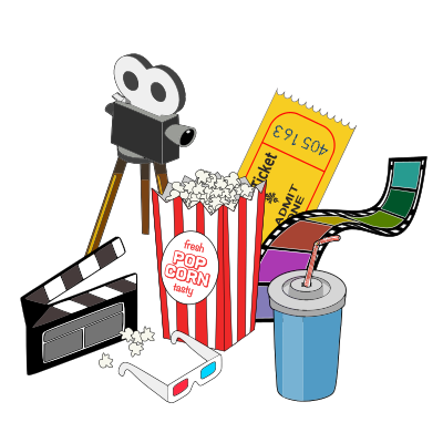Going Out To The Movies clipart