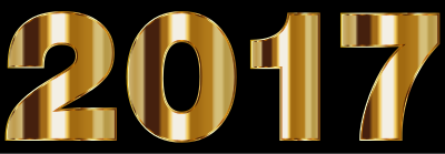 Gold 2017 Typography clipart
