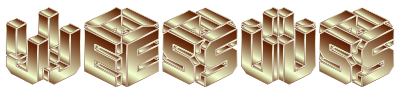 Gold 3D Isometric Jesus Typography 2 No Background clipart