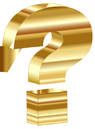 Gold 3D Question Mark clipart