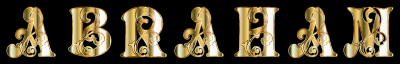 Gold Abraham Typography clipart