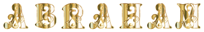 Gold Abraham Typography No Background clipart
