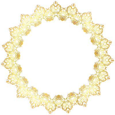 Gold Abstract Elegant Frame No Background clipart
