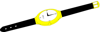 Gold Bezel Wristwatch clipart