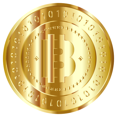 Gold Bitcoin clipart