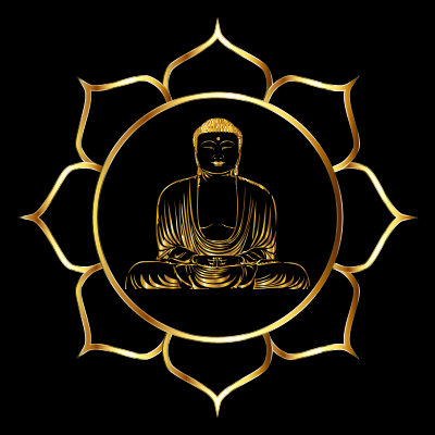Gold Buddha Lotus clipart