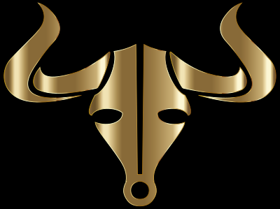 Gold Bull Icon clipart