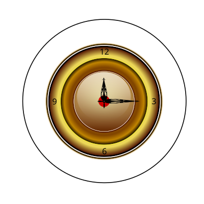 Gold clock clipart