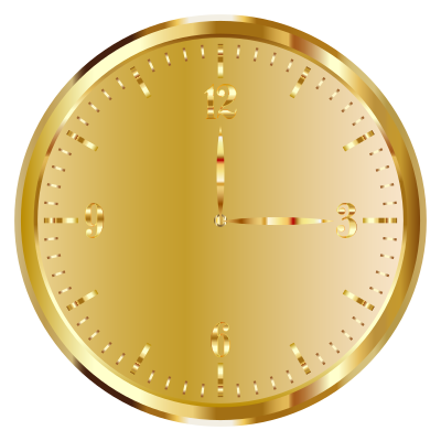 Gold Clock clipart