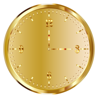 Gold Clock Enhanced clipart