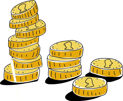 Gold Coins Illustration clipart