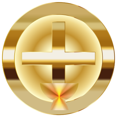 Gold Cross And Chalice clipart
