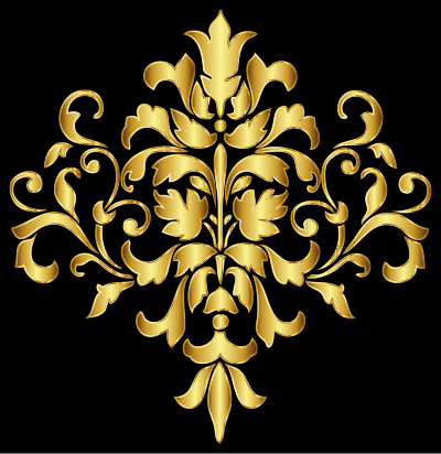 Gold Damask Design clipart