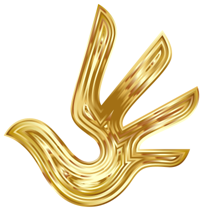 Gold Dove Hand clipart